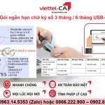 gói ngắn hạn chữ ký số 3 tháng / 6 tháng USB-Token