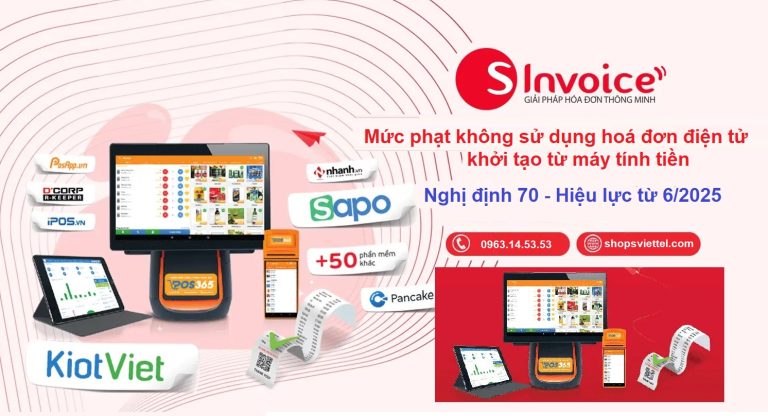 Mức phạt không sử dụng hoá đơn điện tử máy tính tiền 6/2025