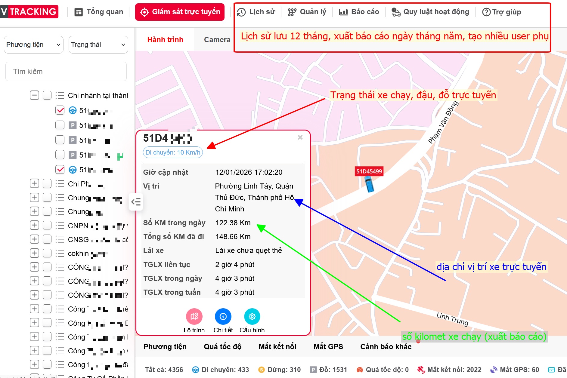 Định vị ô tô, xe tải mà viễn thông Viettel cung cấp 2 phan mem dinh vi xe o to viettel